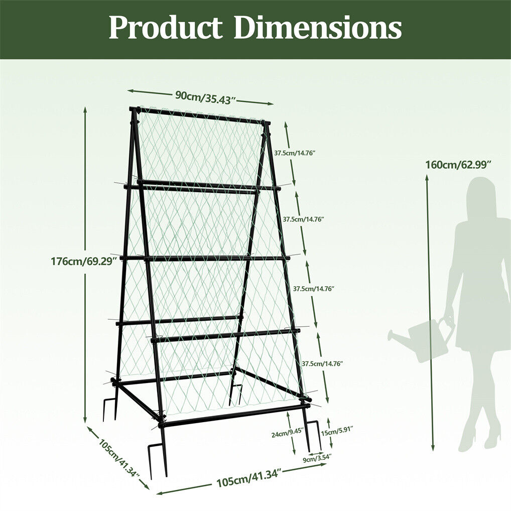 XL Heavy Duty Garden Trellis for Climbing Plants with Netting Tristar Online