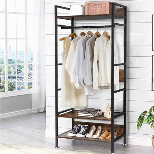 Heavy Duty Clothes Rack 3 Tiers MDF & Metal Iron Rail Tristar Online