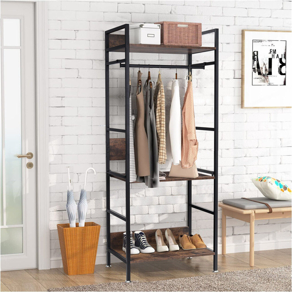 Heavy Duty Clothes Rack 3 Tiers MDF & Metal Iron Rail Tristar Online