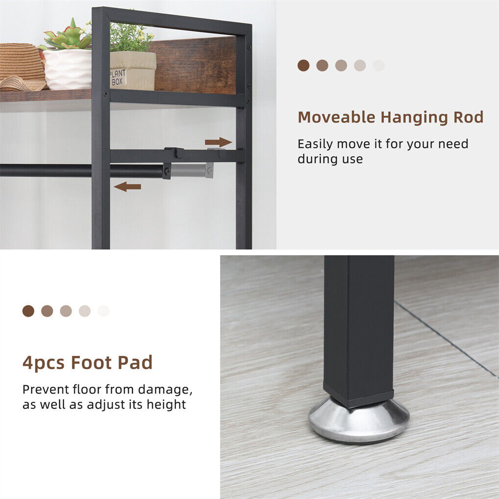 Heavy Duty Clothes Rack 3 Tiers MDF & Metal Iron Rail Tristar Online