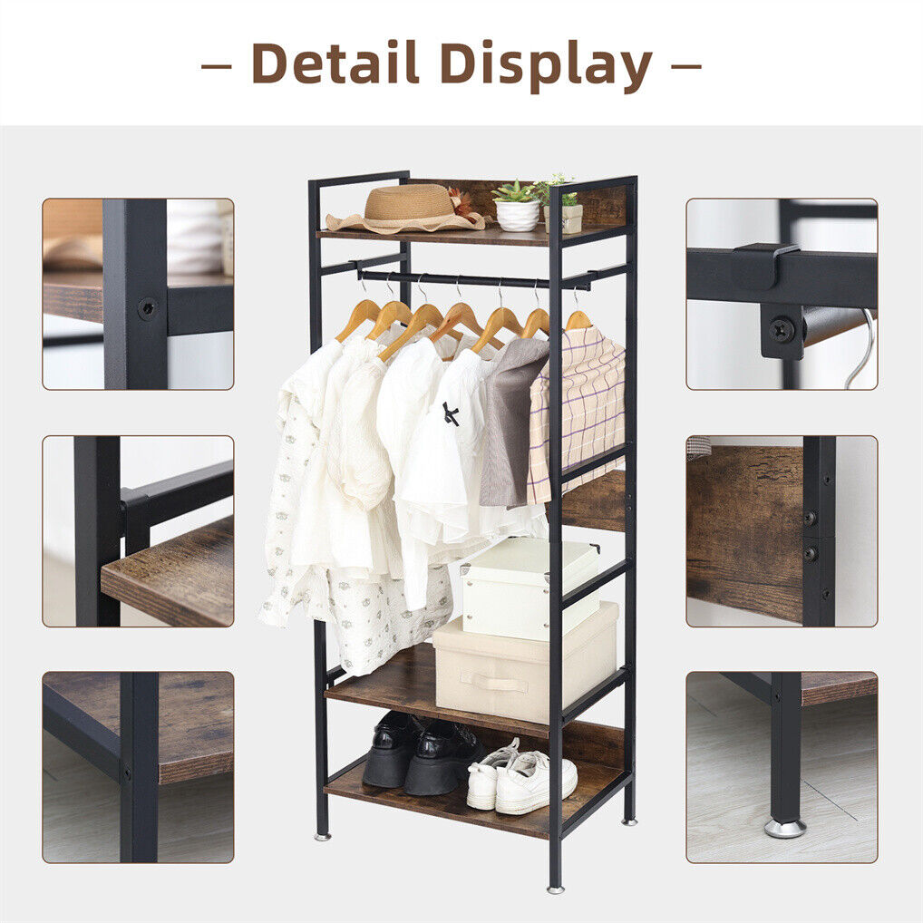 Heavy Duty Clothes Rack 3 Tiers MDF & Metal Iron Rail Tristar Online