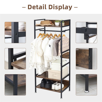 Heavy Duty Clothes Rack 3 Tiers MDF & Metal Iron Rail Tristar Online