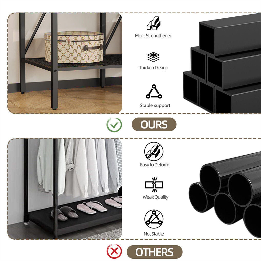 XXL Heavy Duty Wardrobe Closet w/ Shelf, Drawer & Rack Tristar Online