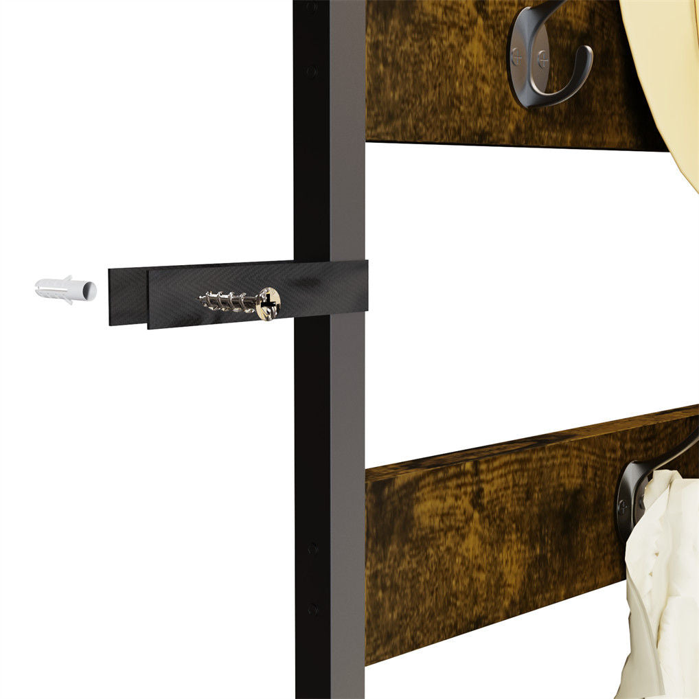 Corner Coat Stand with Shoe Bench Metal & MDF Organizer Tristar Online
