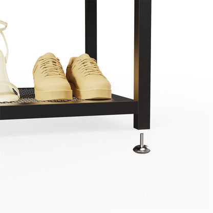 Corner Coat Stand with Shoe Bench Metal & MDF Organizer Tristar Online