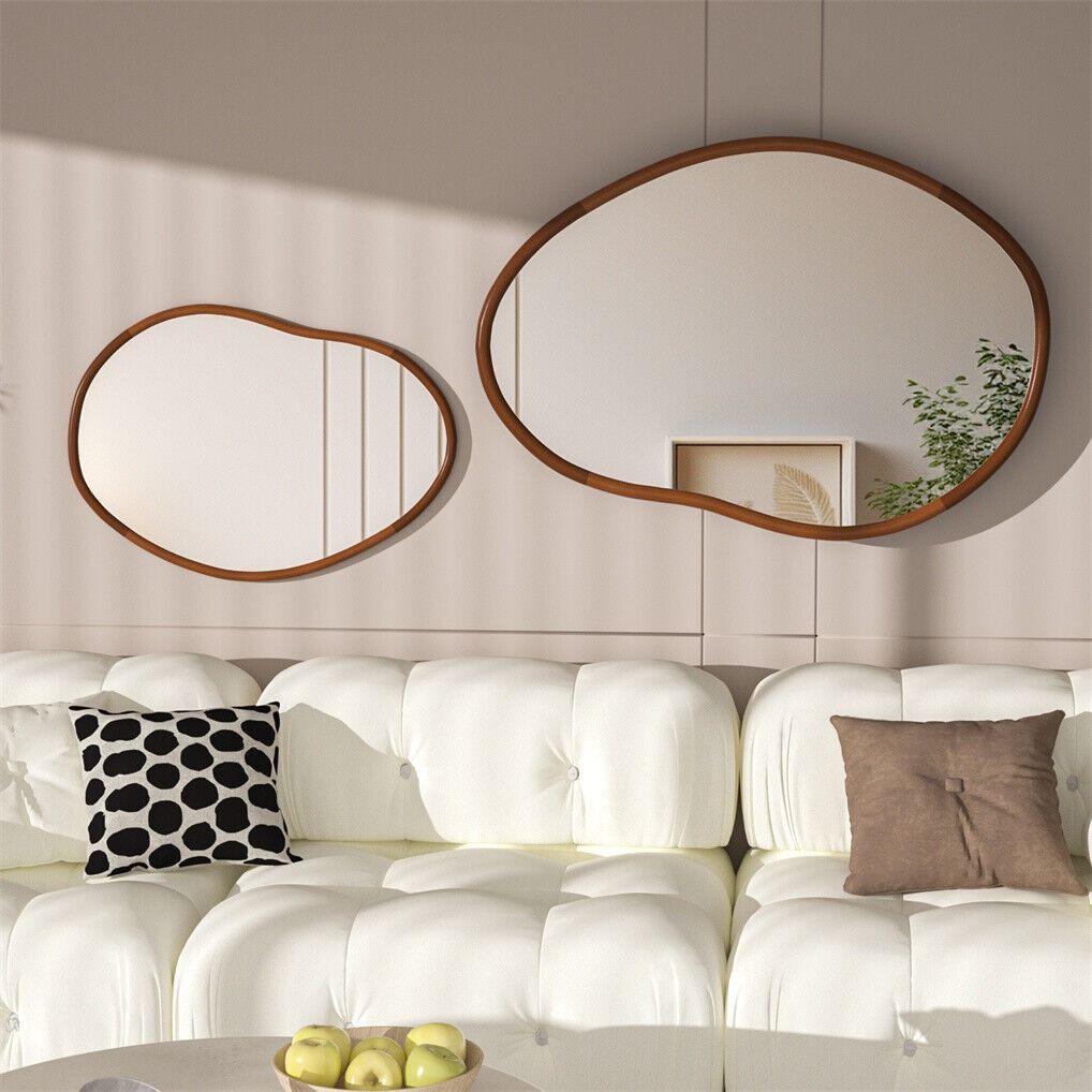 Large Art Deco Asymmetrical Wall Mirror 74.3x110cm Tristar Online