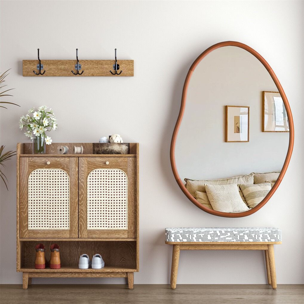 Large Art Deco Asymmetrical Wall Mirror 74.3x110cm Tristar Online