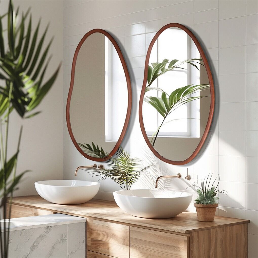 Large Art Deco Asymmetrical Wall Mirror 74.3x110cm Tristar Online