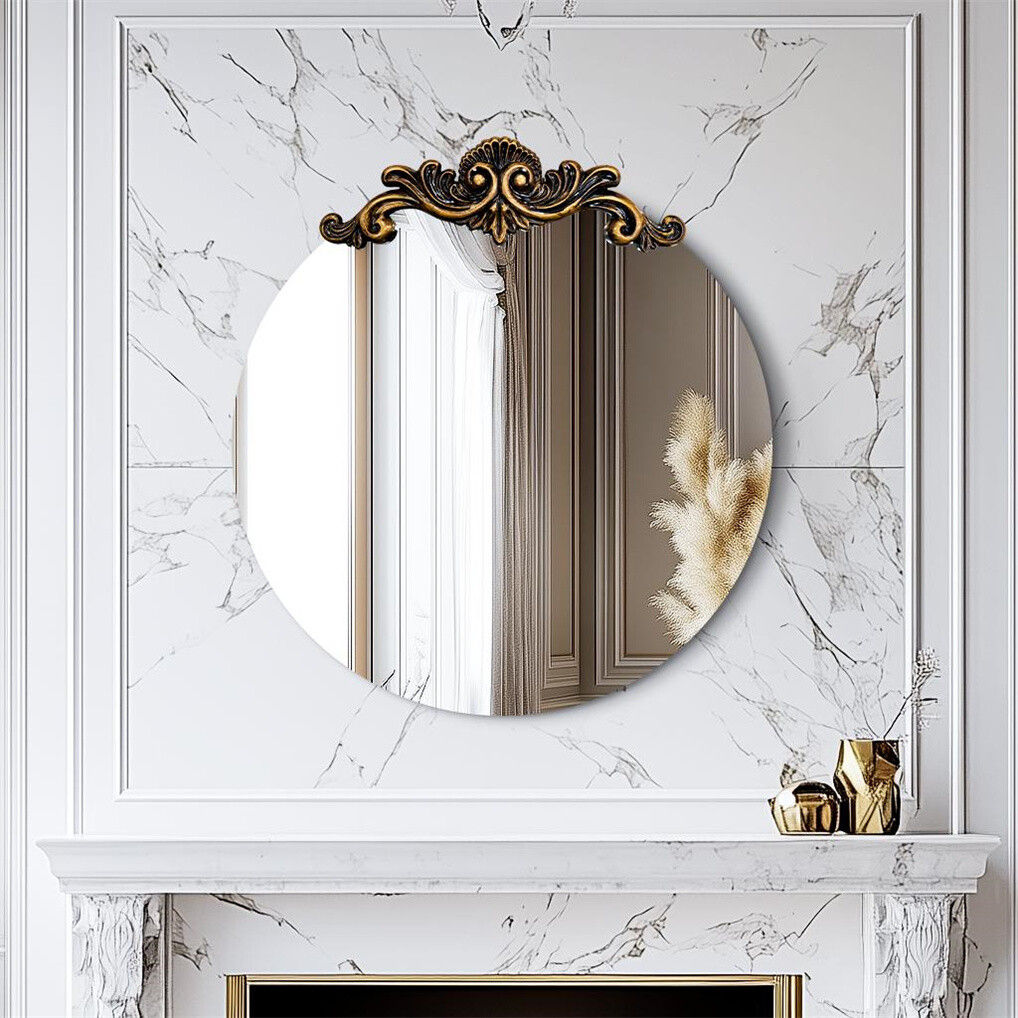 Baroque Antique Round Mirror 70x74.5 cm Tristar Online