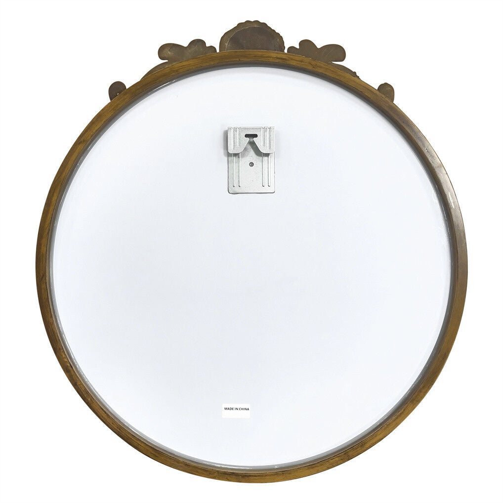 Baroque Antique Round Wall Mirror, Ornate D�cor, 90 x 94.5cm Tristar Online