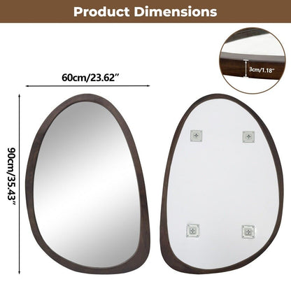 Antique Wooden Frame Wall Mirror HD 60x90cm Tristar Online