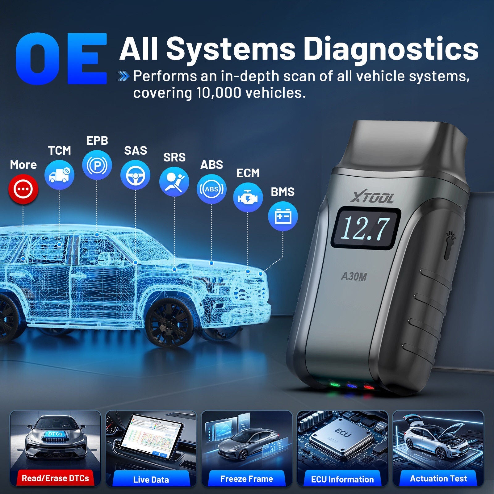 2025 A30M Bluetooth Diagnostic Scanner Global Version Tristar Online