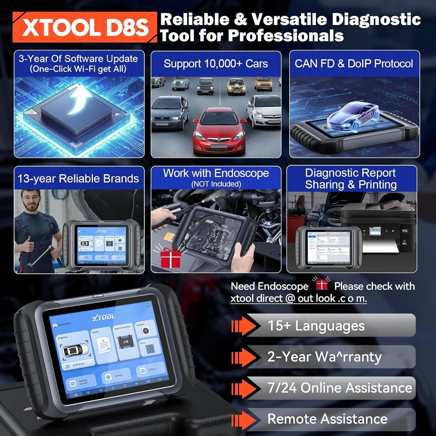 D8S OBD2 Scanner Diagnostic Tool 2025 Newest Version Tristar Online