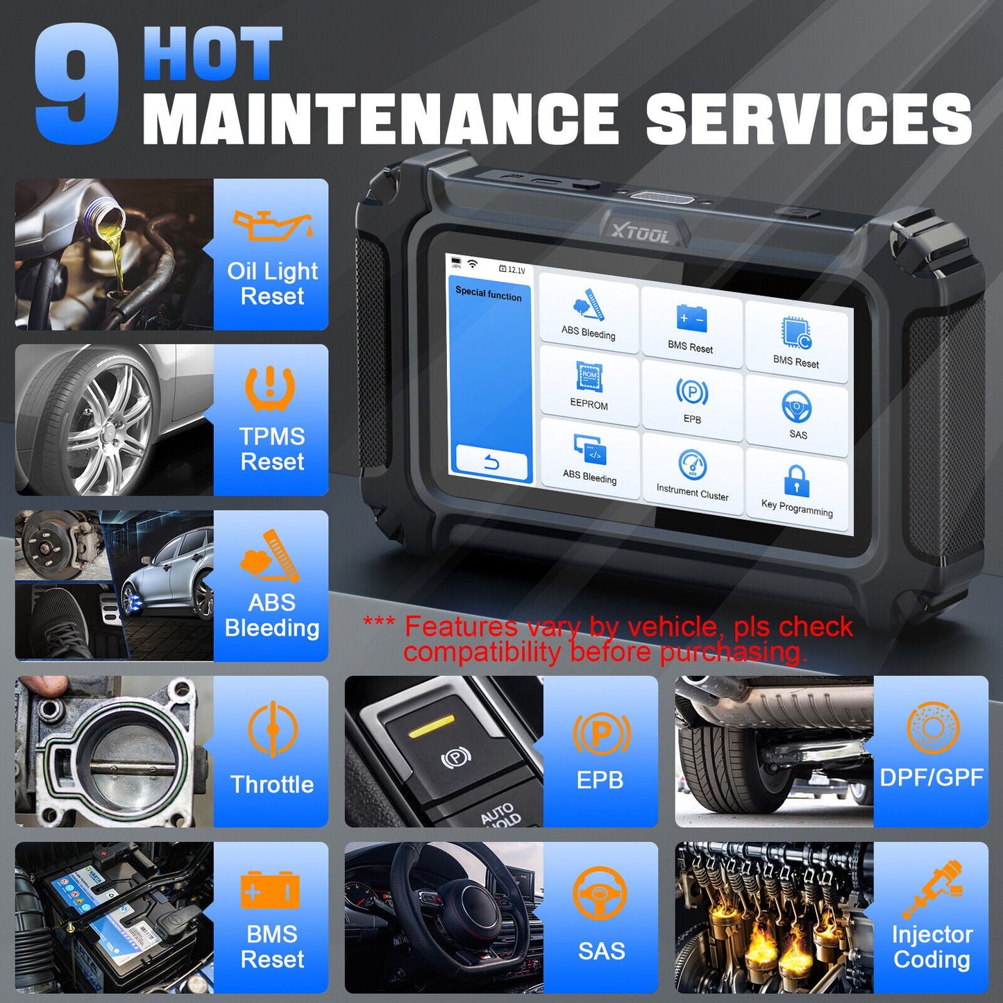 2025 D5 OBD2 Scanner ABS SRS Engine Diagnostic Tool Tristar Online