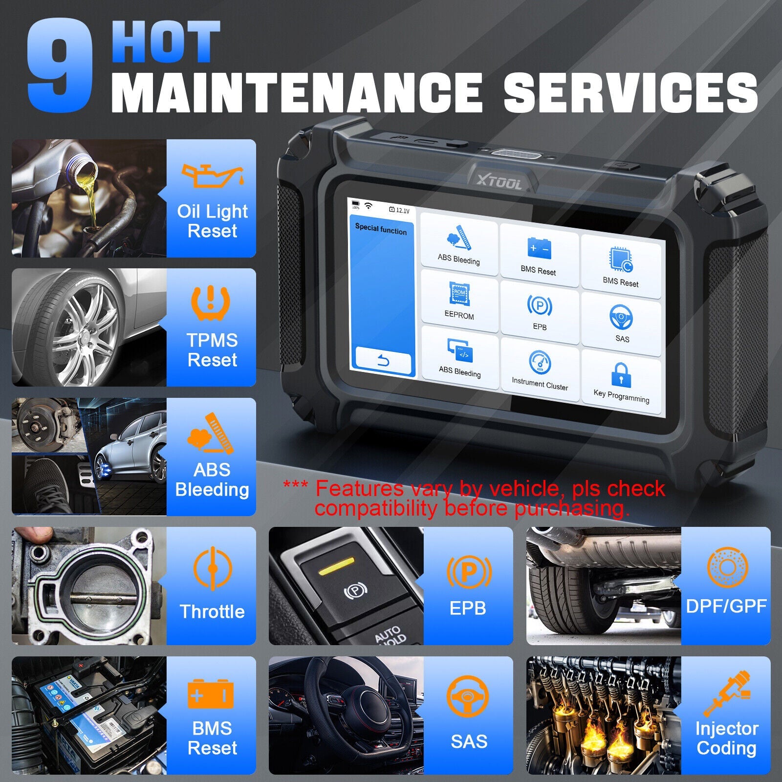 2025 D5 OBD2 Scanner ABS SRS Engine Diagnostic Tool Tristar Online