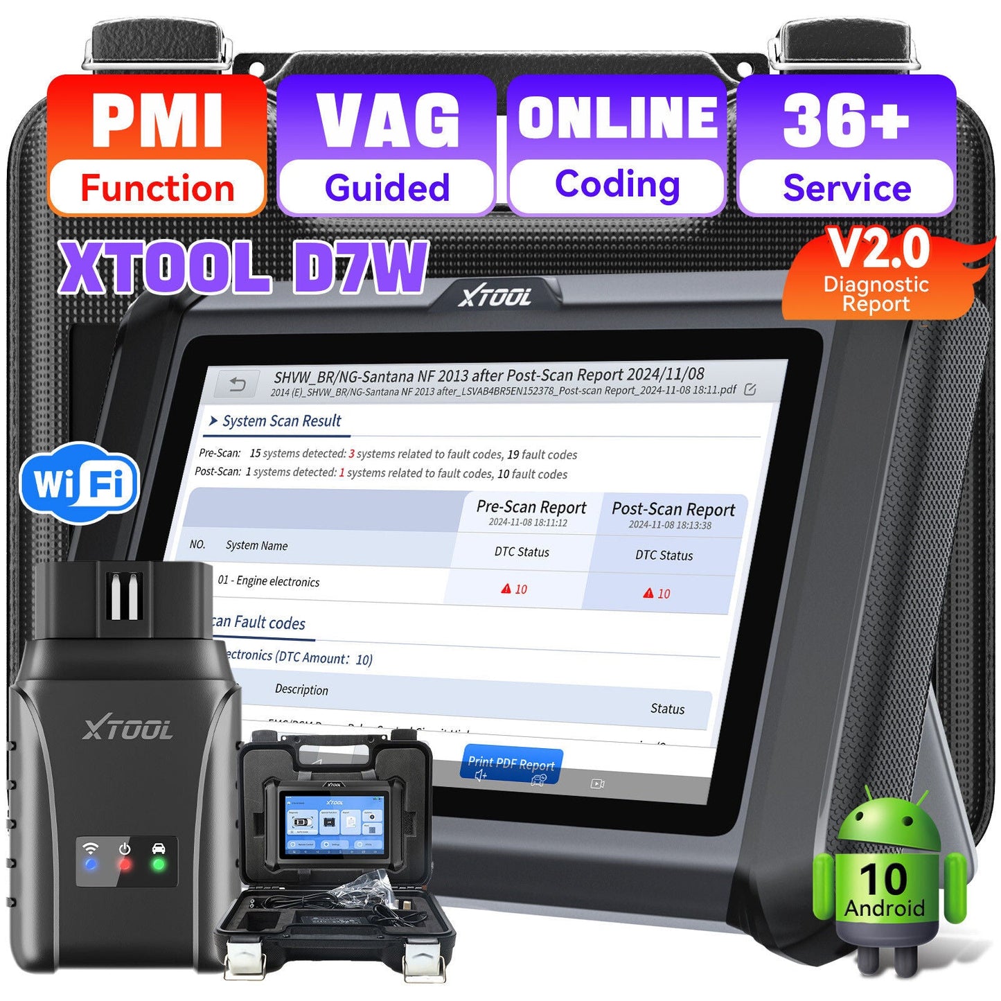 D7W Wireless OBD2 Scanner ECU Coding Key Programming Tristar Online