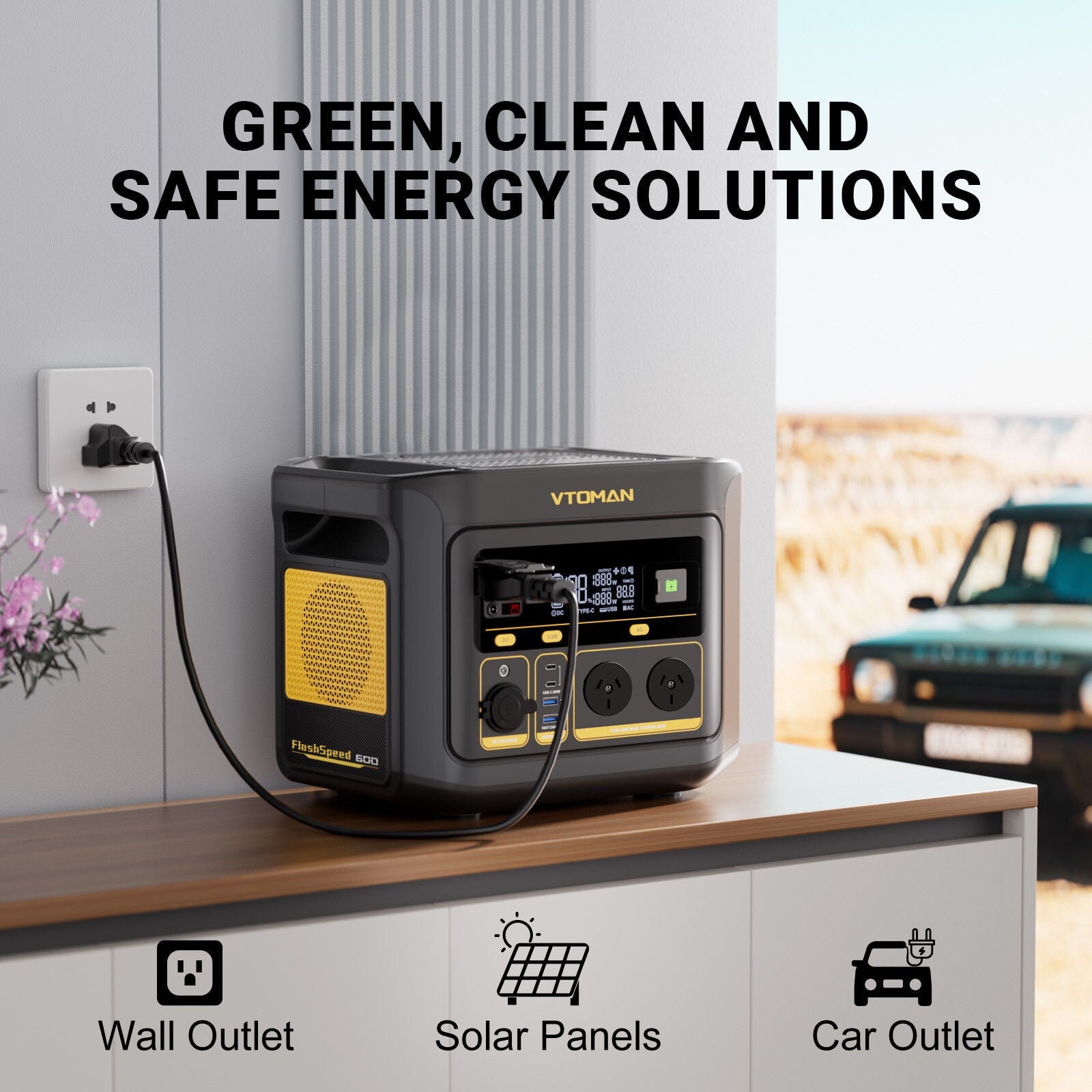 FlashSpeed 600 600W 499Wh AC/DC Portable Power Station Generator Tristar Online