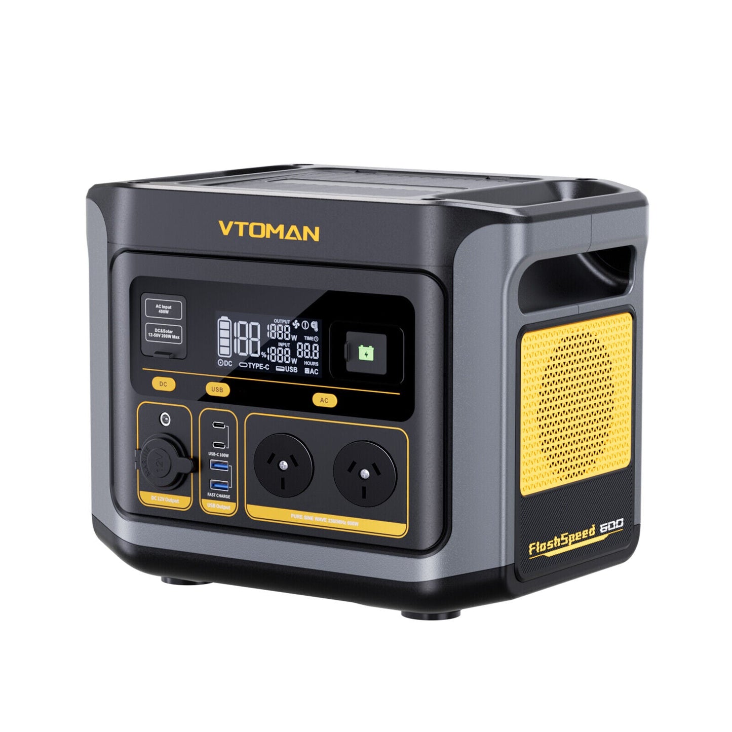 FlashSpeed 600 600W 499Wh AC/DC Portable Power Station Generator Tristar Online