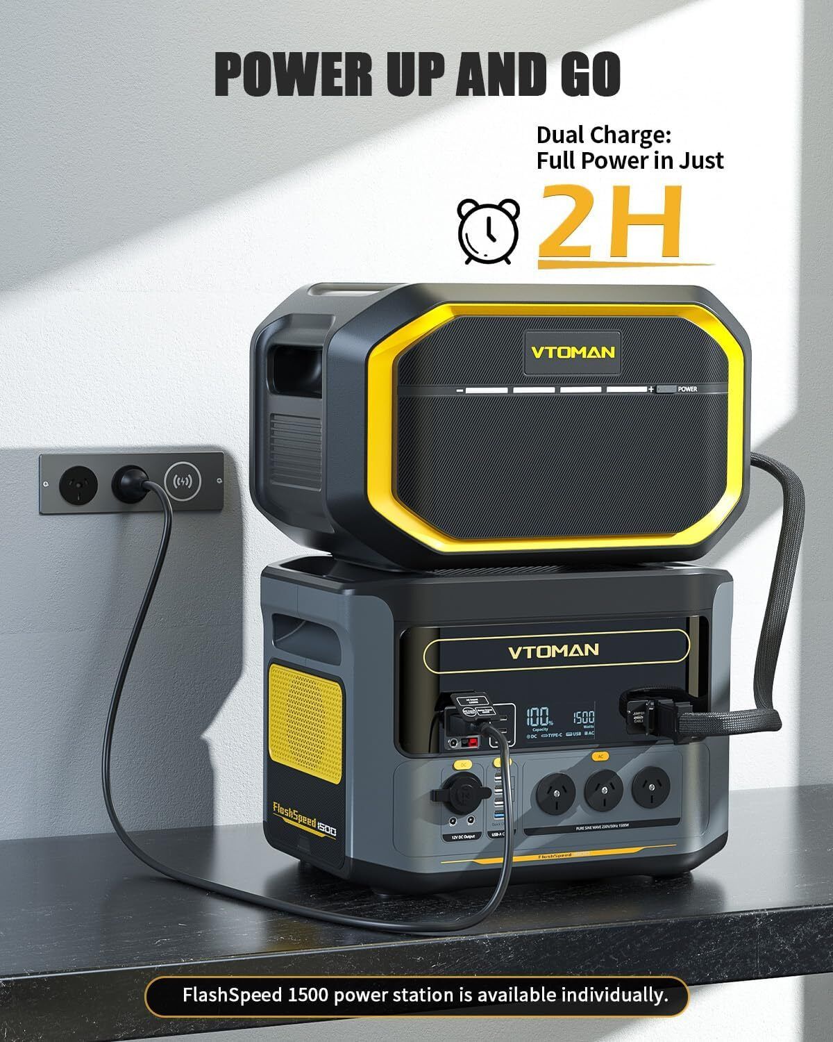 FlashSpeed 1500 1548Wh 10A AC/DC LiFePO4 Expansion Battery AU Tristar Online