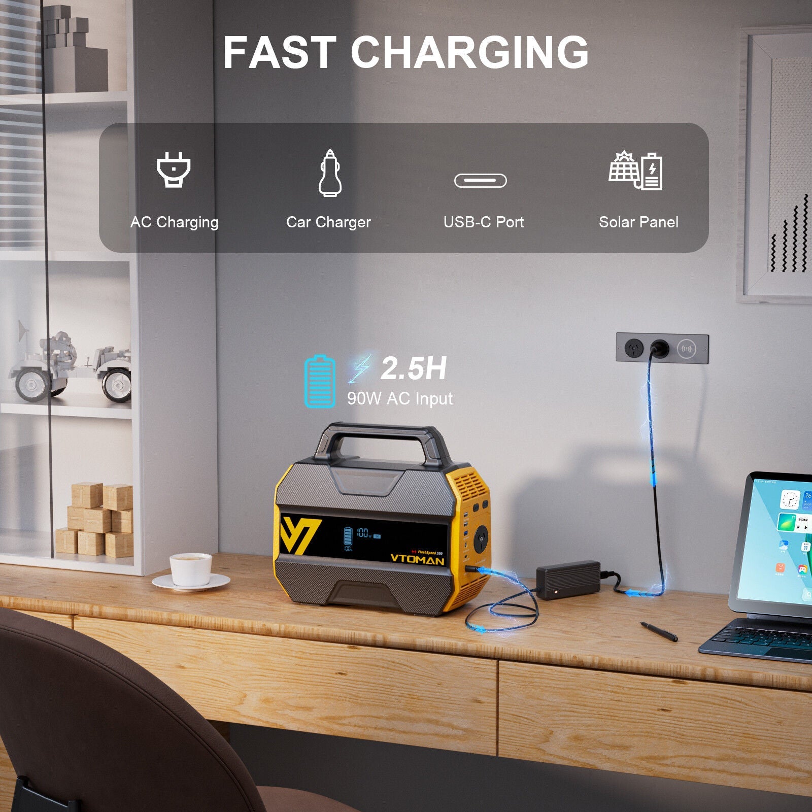 FlashSpeed 300 Solar Power Station 600W AC/DC for Camping AU Tristar Online