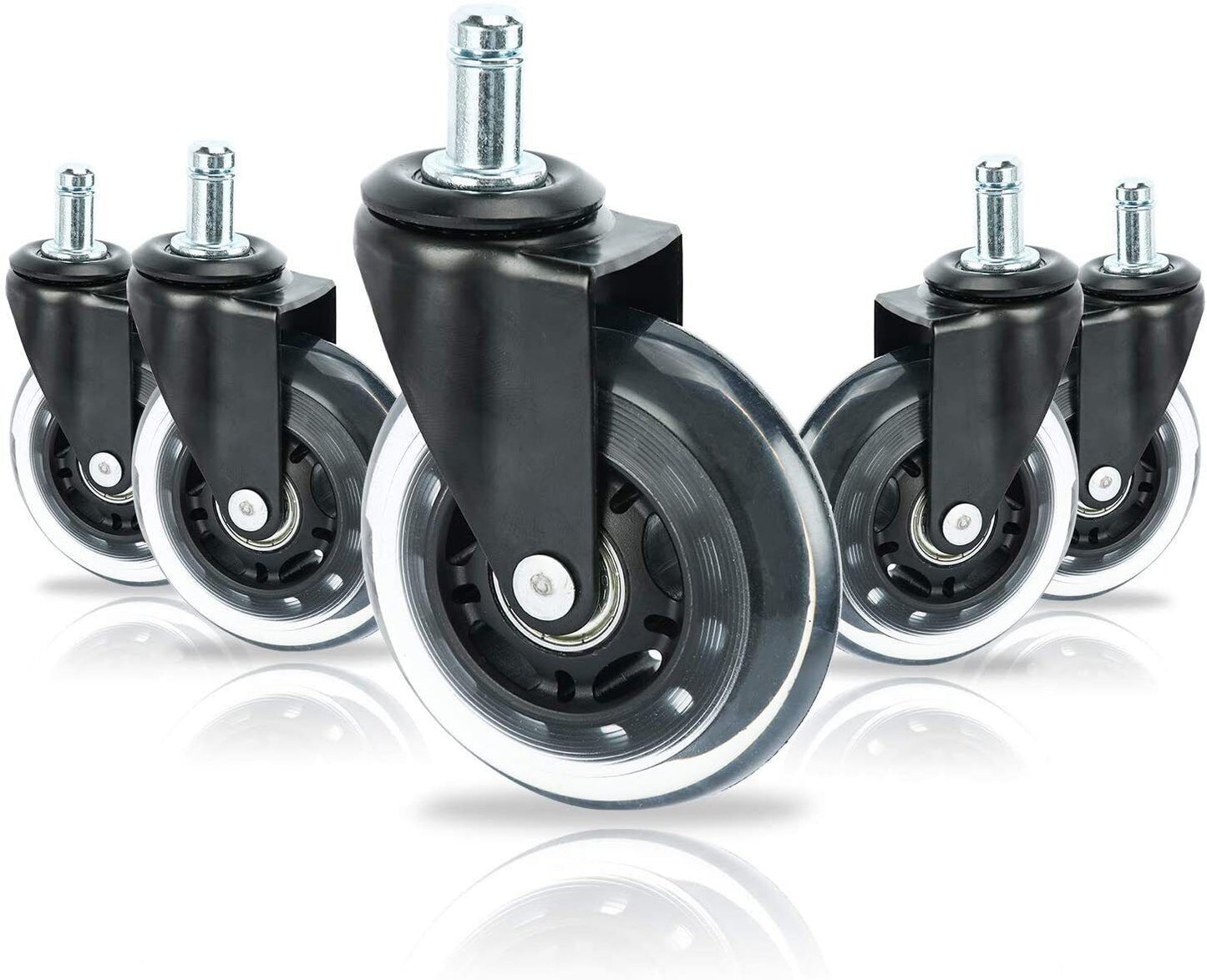 3 Swivel Rollerblade Chair Wheels, 7/16 Stem, All Floors - 5 Pack Tristar Online