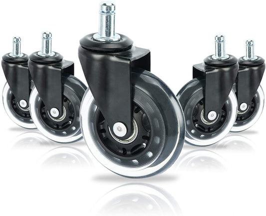 3 Swivel Rollerblade Chair Wheels, 7/16 Stem, All Floors - 5 Pack Tristar Online