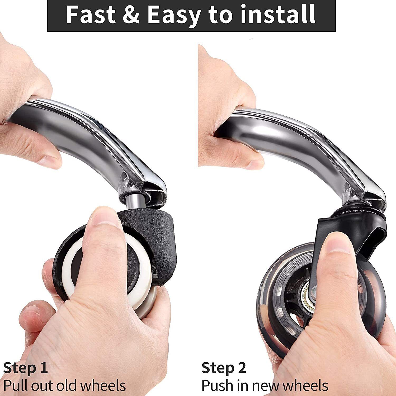 3 Swivel Rollerblade Chair Wheels, 7/16 Stem, All Floors - 5 Pack Tristar Online