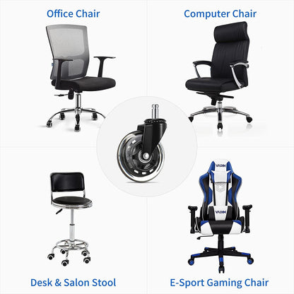 3 Swivel Rollerblade Chair Wheels, 7/16 Stem, All Floors - 5 Pack Tristar Online