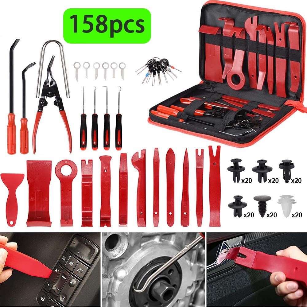158pcs Car Trim Removal Tool Set Pry Bar Panel Door Interior Kit Tristar Online