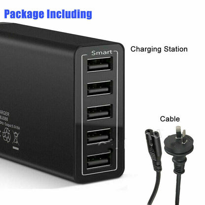 40W 5-Port USB Wall Charger Fast AC Adapter Multi Travel Tristar Online