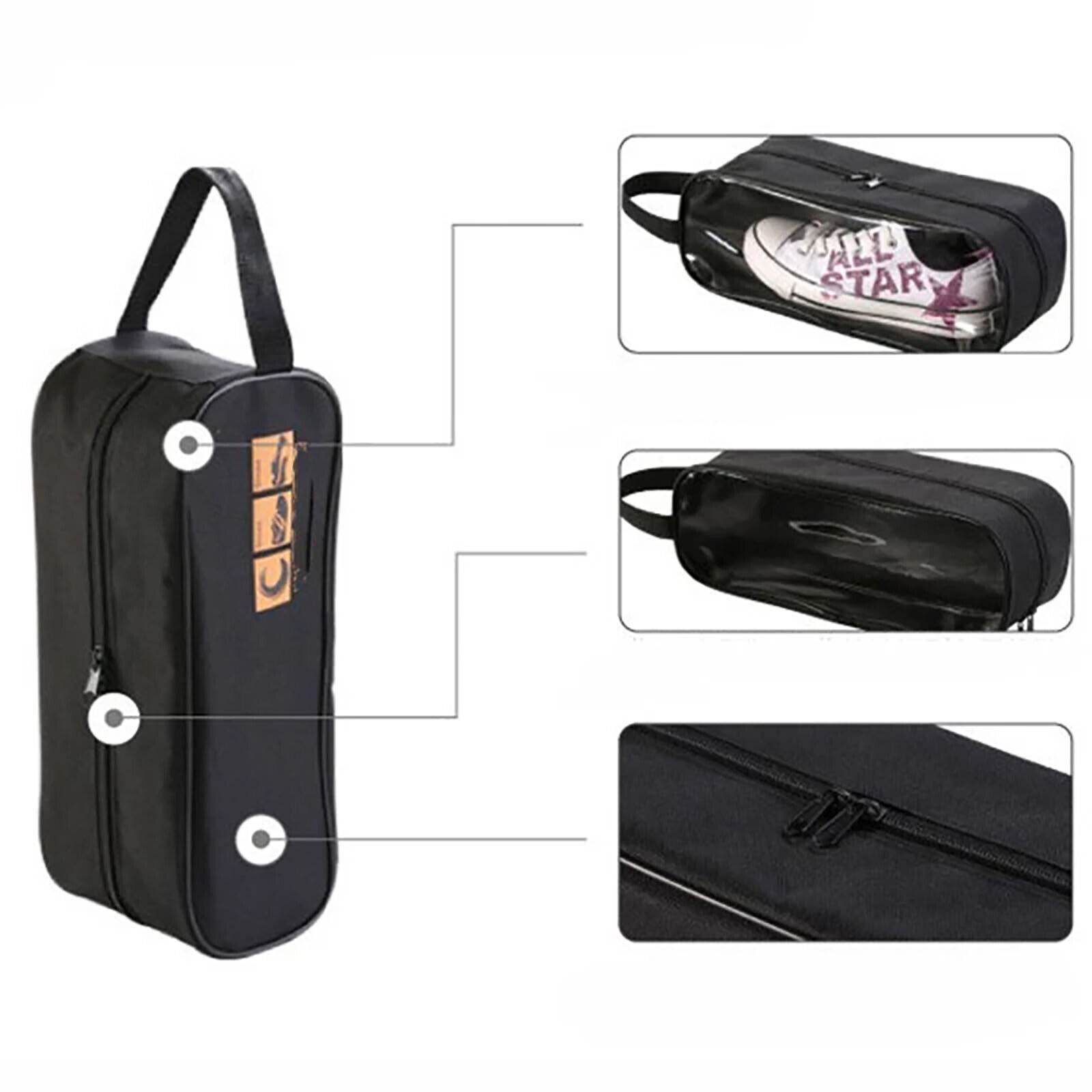 Portable Waterproof Shoe Bag with View Window 13cm High Tristar Online