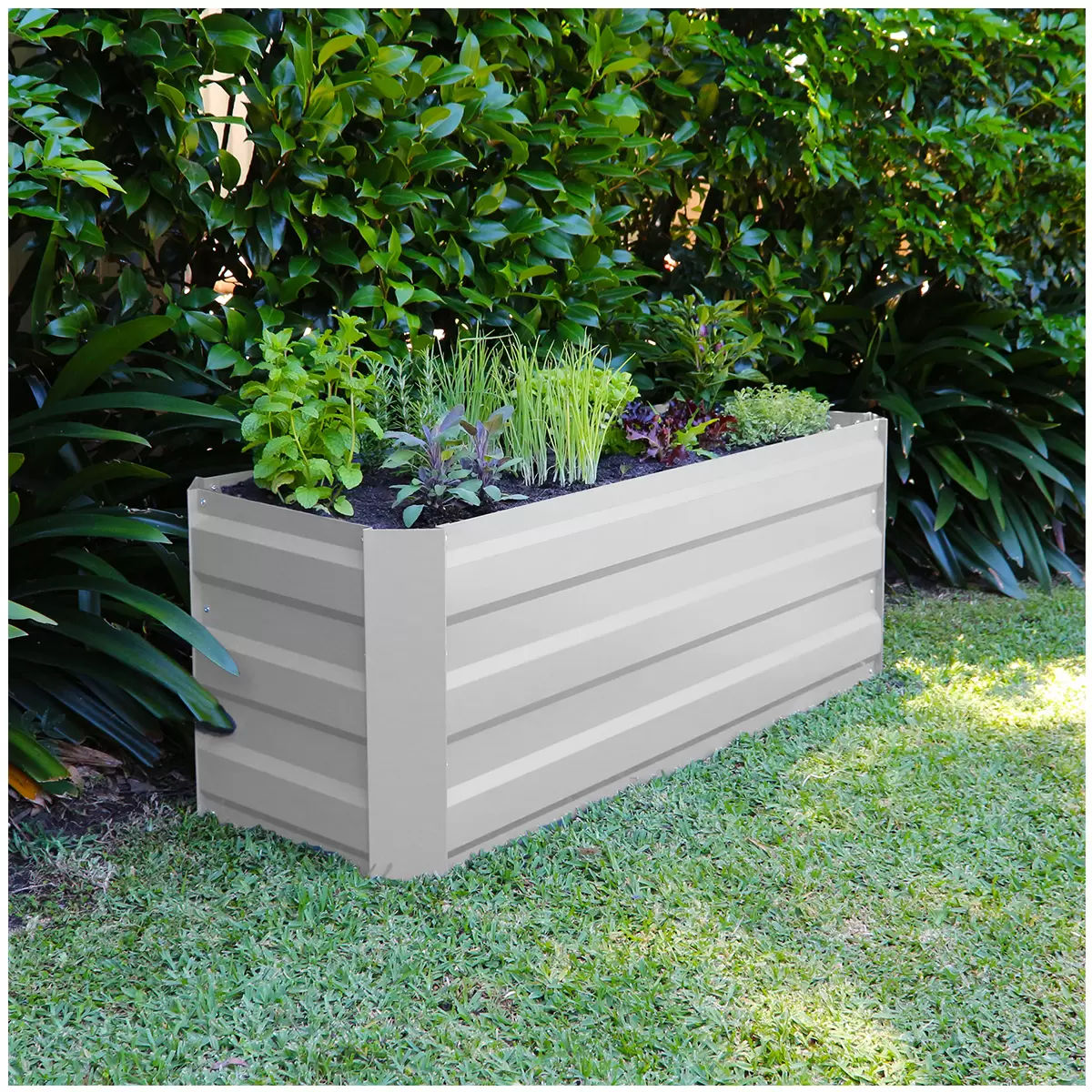 Slimline Garden Bed 120 x 45 x 45cm White Tristar Online