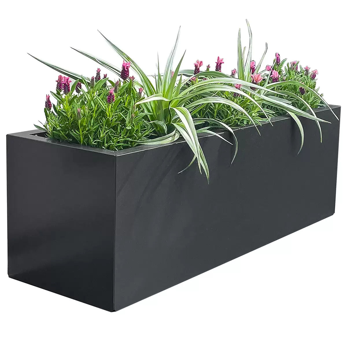 Metal Designer Planter Box 900 x 300 x 300mm Charcoal Tristar Online