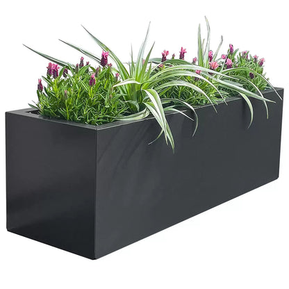 Metal Designer Planter Box 900 x 300 x 300mm Charcoal Tristar Online