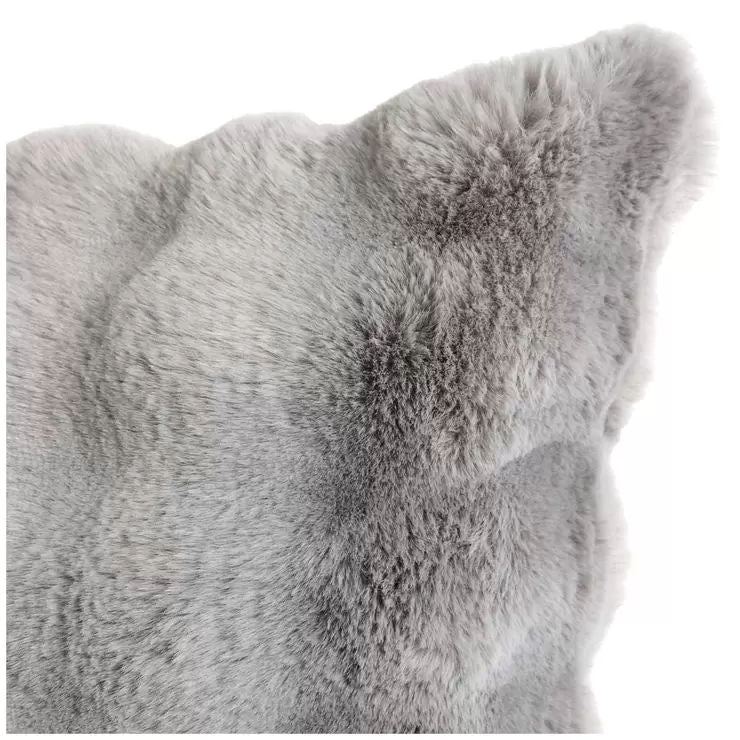 Luxe faux fur cushion 55 x 55cm grey Tristar Online