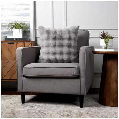Luxe faux fur cushion 55 x 55cm grey Tristar Online