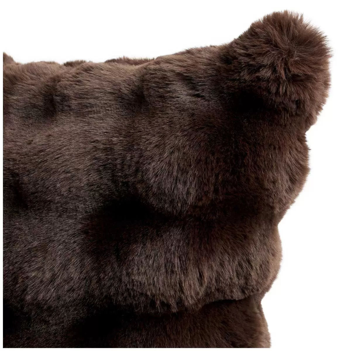 Luxe faux fur cushion 55 x 55cm dark brown Tristar Online