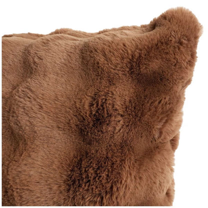 Luxe Faux Fur Cushion 55 x 55cm Light Brown Tristar Online