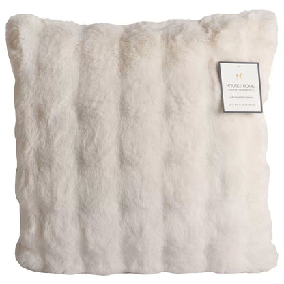 Luxe faux fur cushion 55 x 55cm ivory Tristar Online