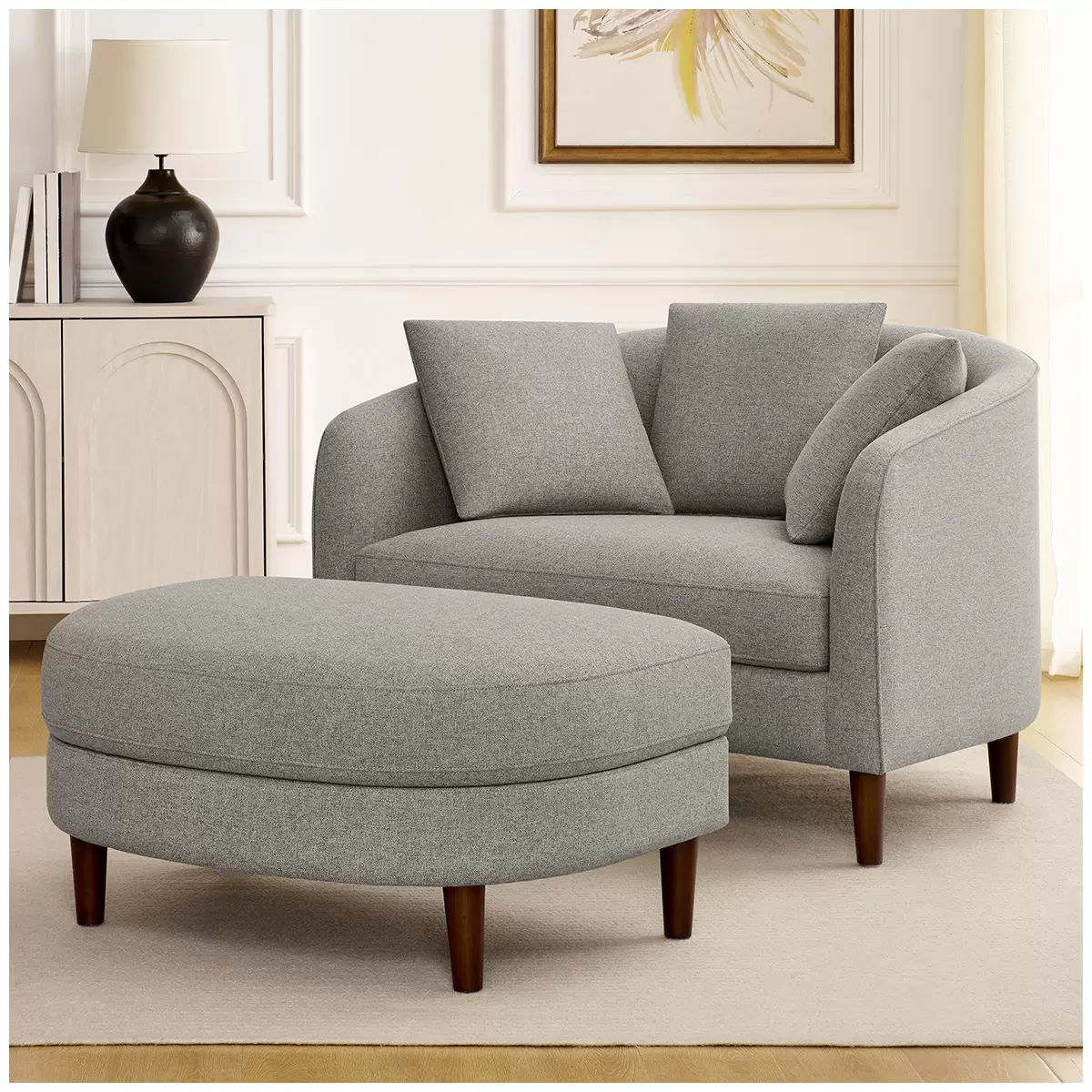 Accent Chair with Storage Ottoman Tristar Online