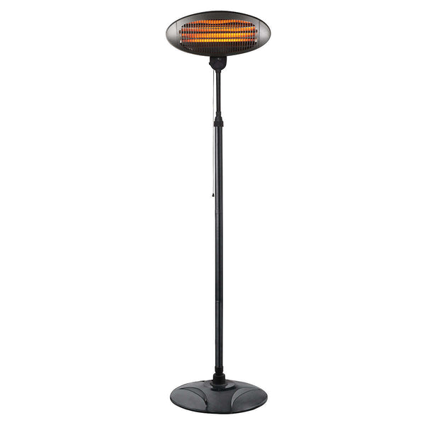 2000W 2.1m Free Standing Adjustable Portable Outdoor Electric Patio Heater Black Tristar Online