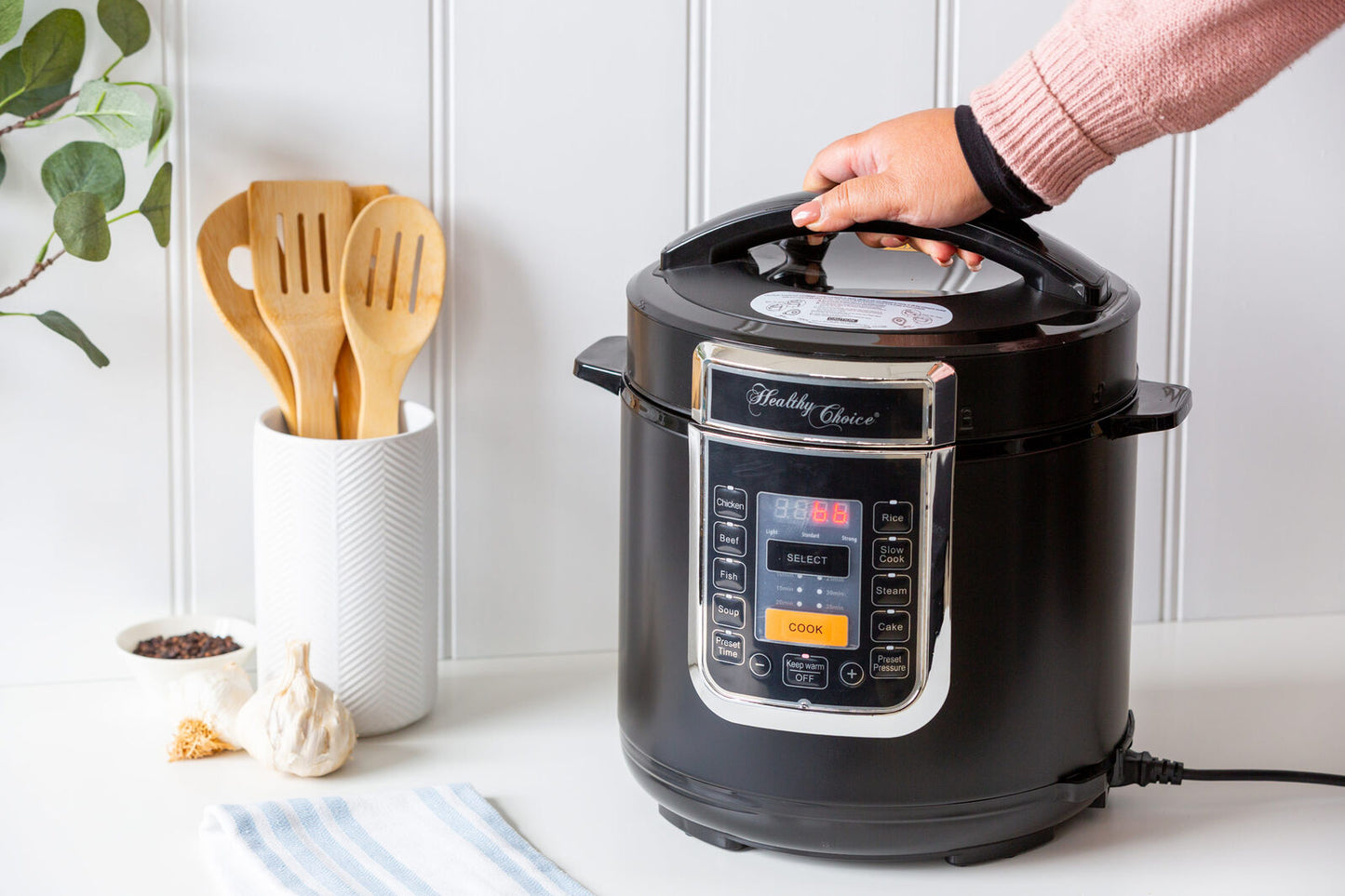 6L Ceramic Coated, PFAS Free Automatic Pressure Cooker Tristar Online