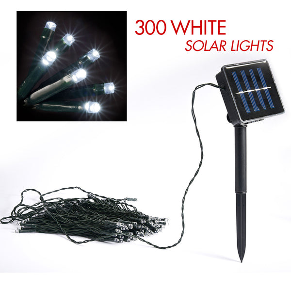 300 White solar LED string lights Tristar Online