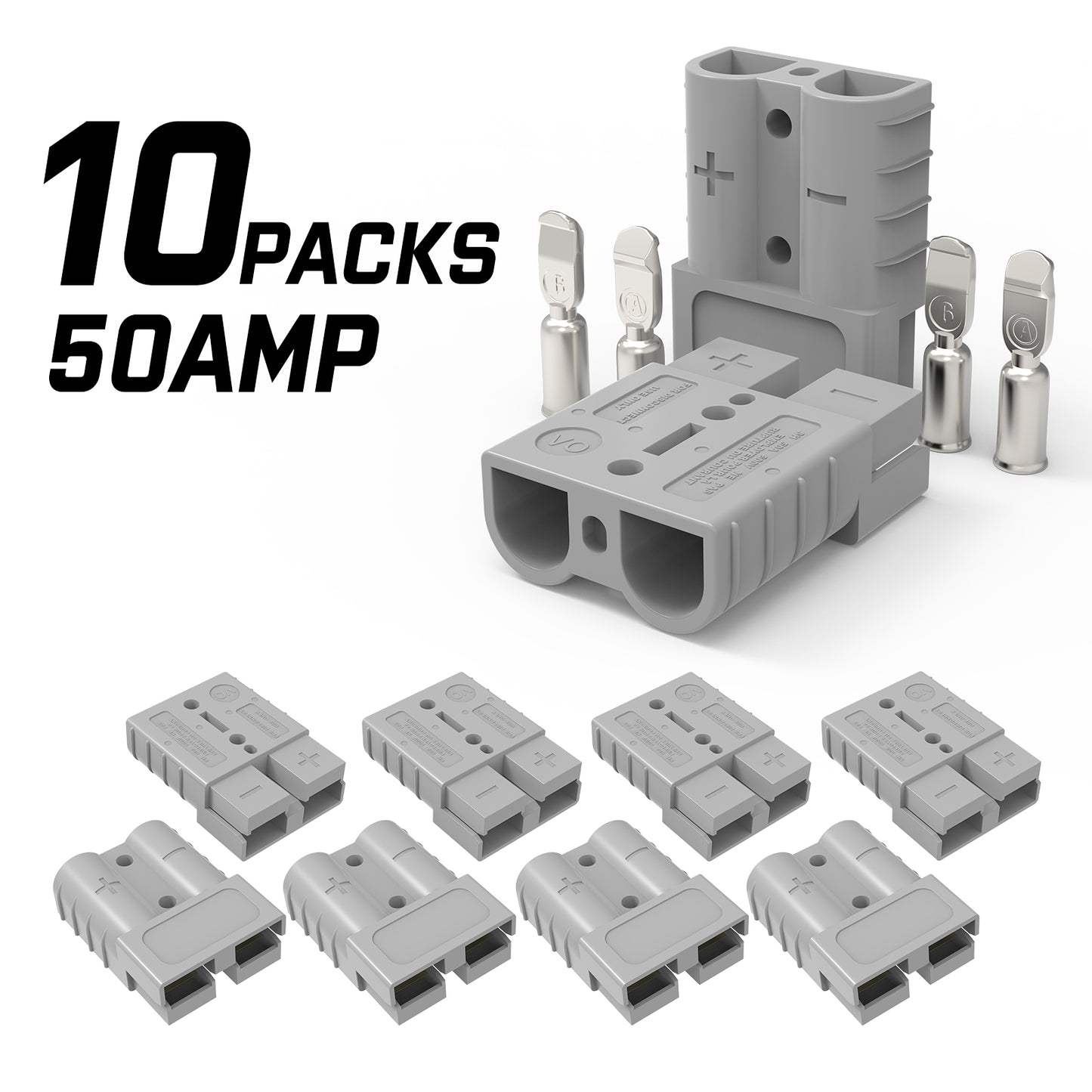 X-BULL 10 x 50A Anderson Style Plug Copper Connectors Terminals Pack Caravan Trailer Solar Tristar Online