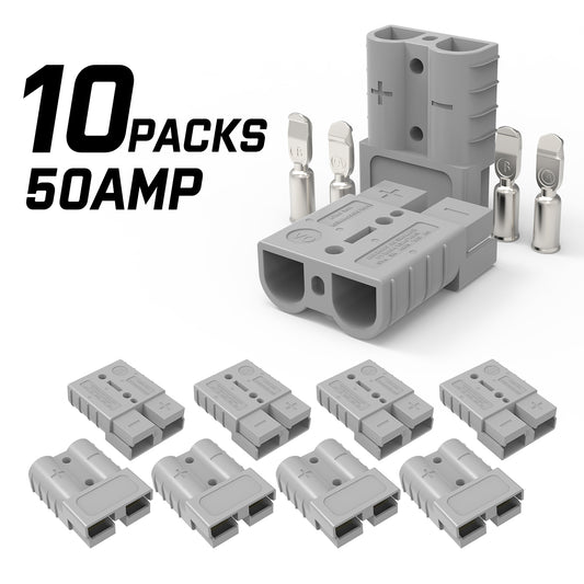 X-BULL 10 x 50A Anderson Style Plug Copper Connectors Terminals Pack Caravan Trailer Solar Tristar Online