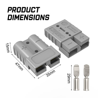 X-BULL 10 x 50A Anderson Style Plug Copper Connectors Terminals Pack Caravan Trailer Solar Tristar Online