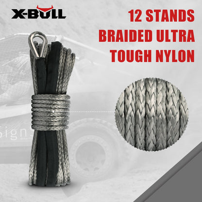 X-BULL Synthetic Dyneem Rope 5.5MM x 13M SK75 Car Tow Recovery Winch Cable Line Tristar Online