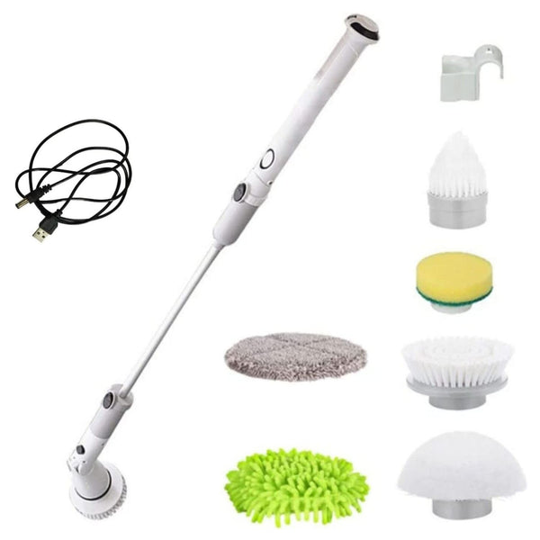 GOMINIMO Electric Spinning Scrubber 2000 mAh 6 Brush Set GO-CB-104-BD Tristar Online