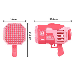 GOMINIMO 132 Holes Rechargeable Bubbles Machine Gun for Kids (Pink) GO-BMG-102-KBT Tristar Online