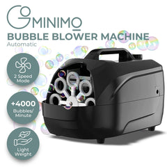 GOMINIMO Automatic Bubble Blower Machine for Kids (Black) GO-ABBM-100-JH Tristar Online